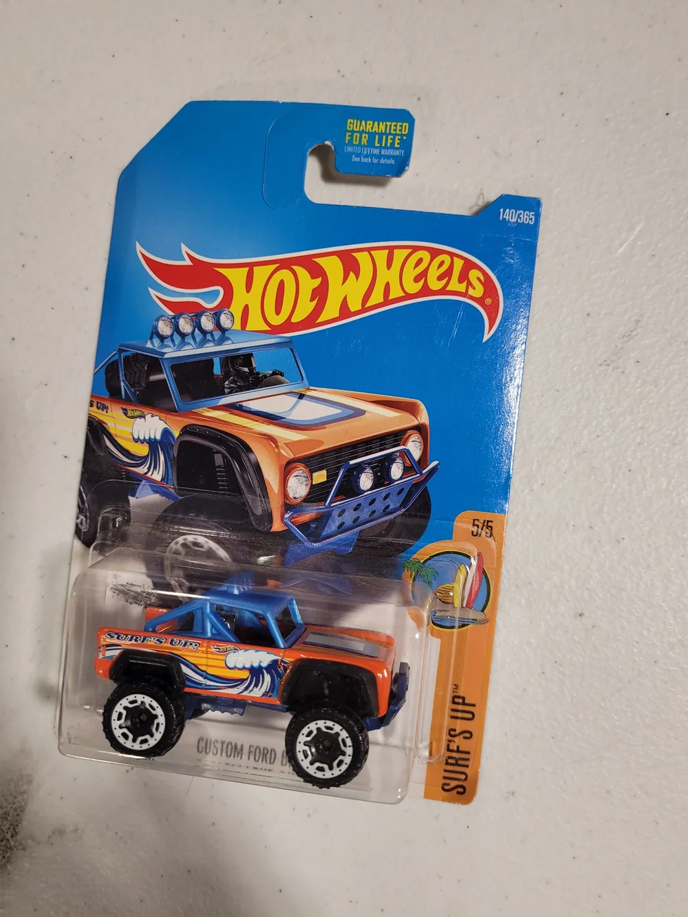 Hot Wheels Orange & Blue Custom Ford Monster Truck Toy